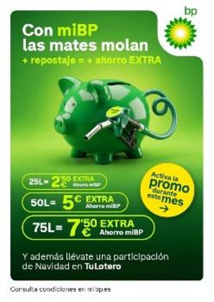 Promoción app Mi BP: hasta 7,50€ extra de ahorro repostando, ampliada hasta el 30 de noviembre